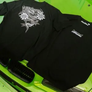 Camiseta ADRENALINA 98 Dragón + flor